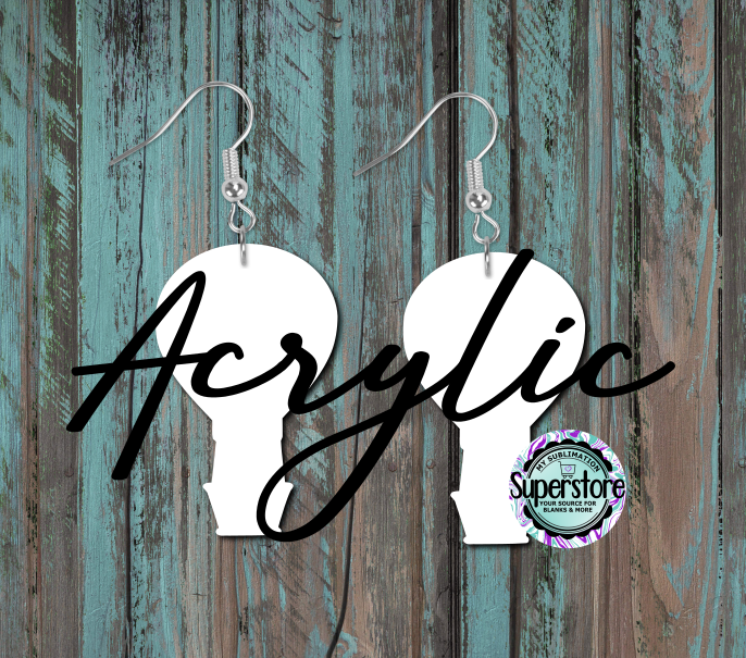 Clear Acrylic Hot Air Balloon -  Earrings -  5 & 10 pairs 1.5 & 2 inch size - Sublimation Acrylic