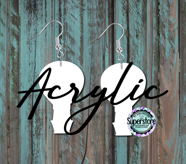 Clear Acrylic Hot Air Balloon -  Earrings -  5 & 10 pairs 1.5 & 2 inch size - Sublimation Acrylic