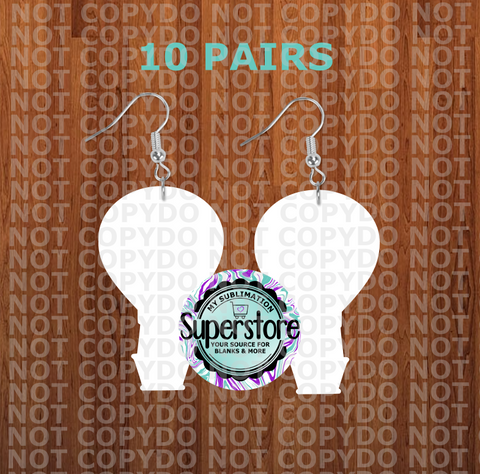 Hot Air Balloon earrings - BULK PURCHASE 5 or 10pair - 1.5 inch or 2 inch - MDF Sublimation Blanks