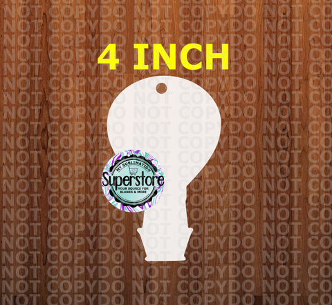 4 inch Hot Air Balloon ornament WITH hole or NO hole option  - MDF Sublimation Blank