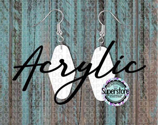 Clear Acrylic -  Hotel  -  Earrings -  5 & 10 pairs  1.5 & 2 inch size - Sublimation Acrylic