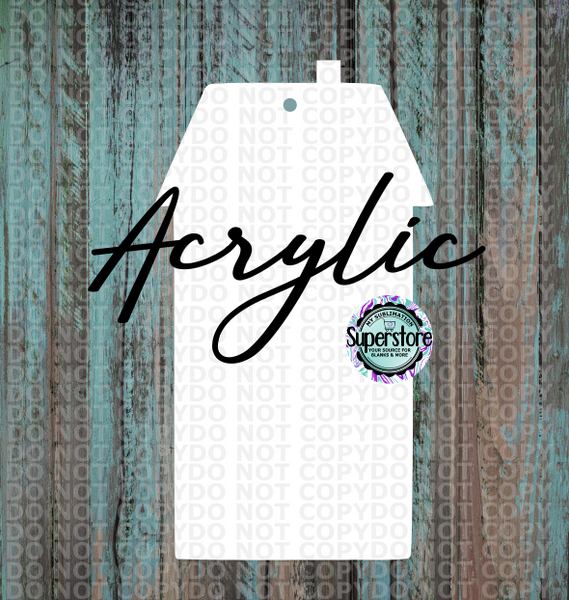 Acrylic Primitive House -  With or Without Hole  - Sublimation Acrylic