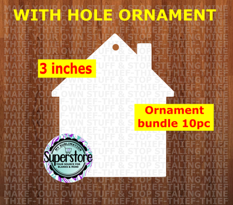 House - WITH hole - Ornament Bundle Price