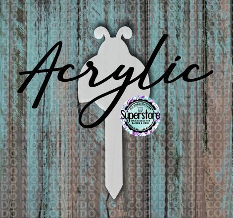 Clear Acrylic Ladybug Garden Stake - Sublimation Acrylic