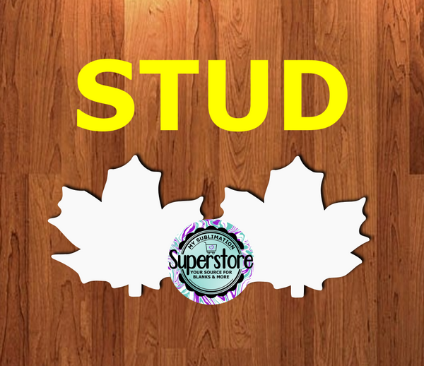 10 or 20 pair bulk buy - Maple Leaf - .50 inch studs for earrings