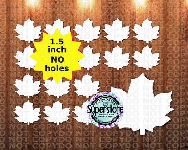 Maple leaf - 10 or 20pc bundle - 1.5 or 2 inch size (great for badge reels & hairbow centers)