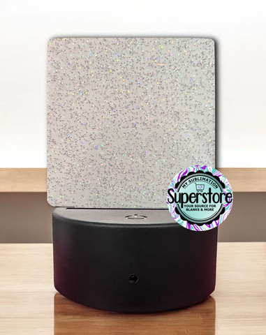 GLITTER Acrylic Square Light Base Blank  - Sublimation Acrylic