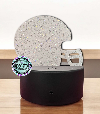 GLITTER Acrylic Helmet Light Base Blank  - Sublimation Acrylic