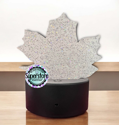 GLITTER Acrylic Leaf Light Base Blank  - Sublimation Acrylic