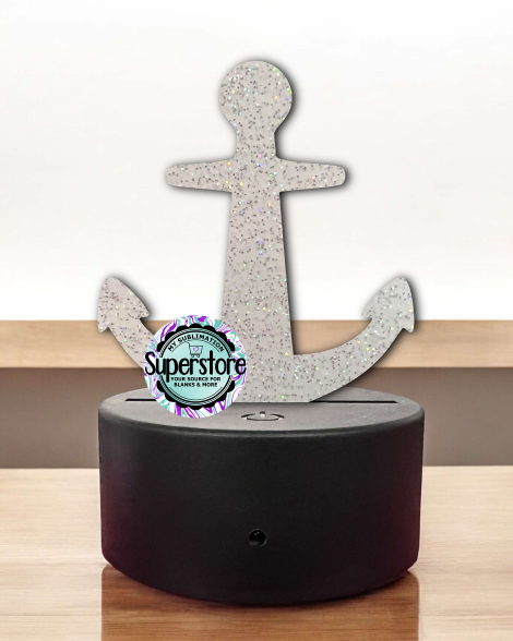 GLITTER Acrylic Anchor Light Base Blank  - Sublimation Acrylic