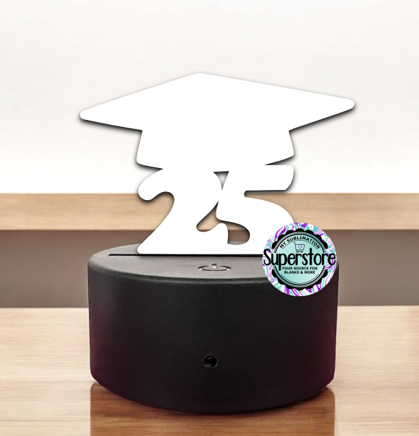 Acrylic Grad Cap 25 Light Base Blank  - Sublimation Acrylic