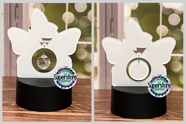 WITH HOLE - Acrylic Butterfly Light Base Blank  - Sublimation Acrylic