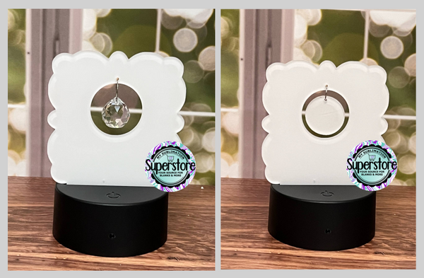 WITH HOLE - Acrylic Malin Light Base Blank  - Sublimation Acrylic