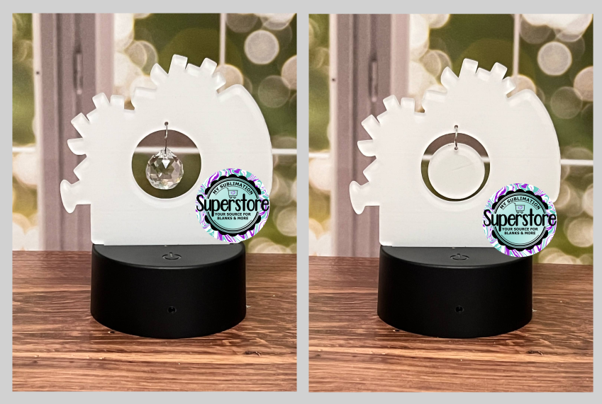 WITH HOLE - Acrylic Cheer  Light Base Blank  - Sublimation Acrylic