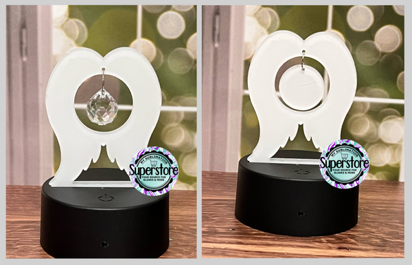 WITH HOLE - Acrylic Wing Light Base Blank  - Sublimation Acrylic
