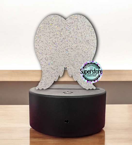 Acrylic Wing Light Base Blank  - Sublimation Acrylic - Regular or Glitter