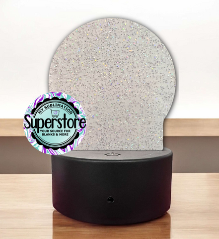 GLITTER Acrylic Round Light Base Blank  - Sublimation Acrylic