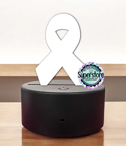 Acrylic Cancer Ribbon Light Base Blank  - Sublimation Acrylic