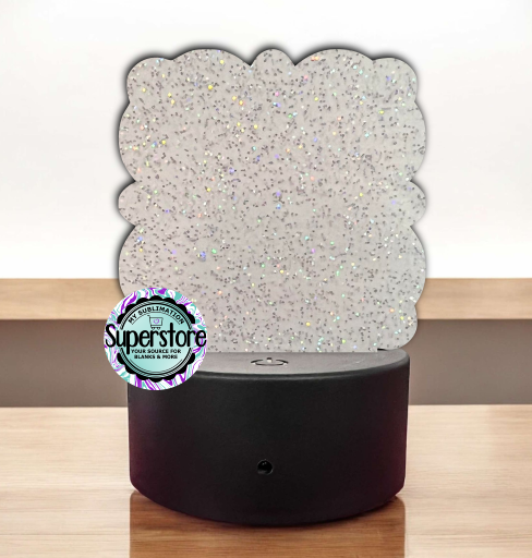 GLITTER Acrylic Malin Light Base Blank  - Sublimation Acrylic