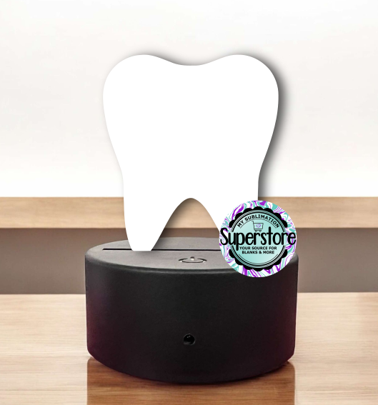 Acrylic Tooth - Light Base Blank  - Sublimation Acrylic
