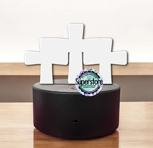 Acrylic Trio Cross Light Base Blank  - Sublimation Acrylic
