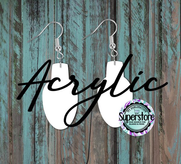 Clear Acrylic Light Bulb -  Earrings -  5 & 10 pairs 1.5 & 2 inch size - Sublimation Acrylic