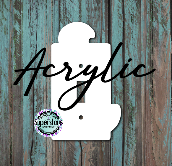 Clear Acrylic - Light Switch Cover - Football  - Sublimation Acrylic