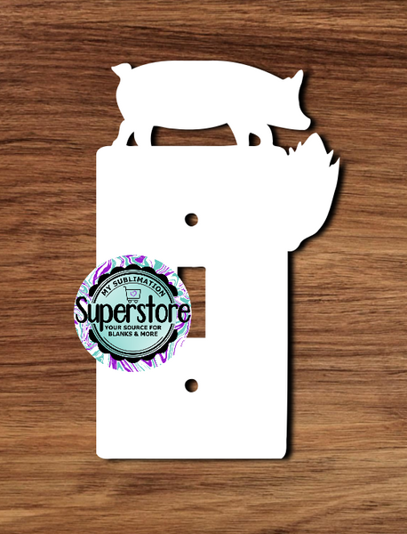Light Switch Cover - Pig with corn - MDF Sublimation Blank
