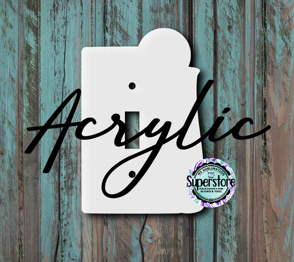 Clear Acrylic - Light Switch Cover - Sport - Sublimation Acrylic
