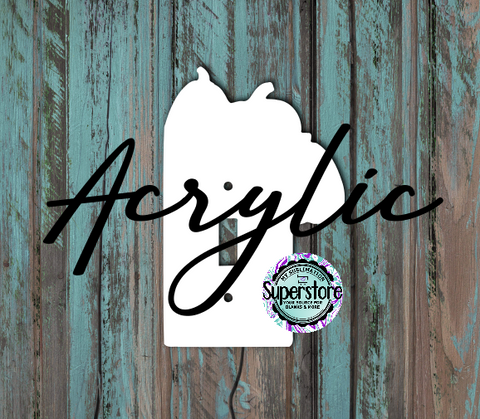 Clear Acrylic - Light Switch Cover - Trio Pumpkins - Sublimation Acrylic