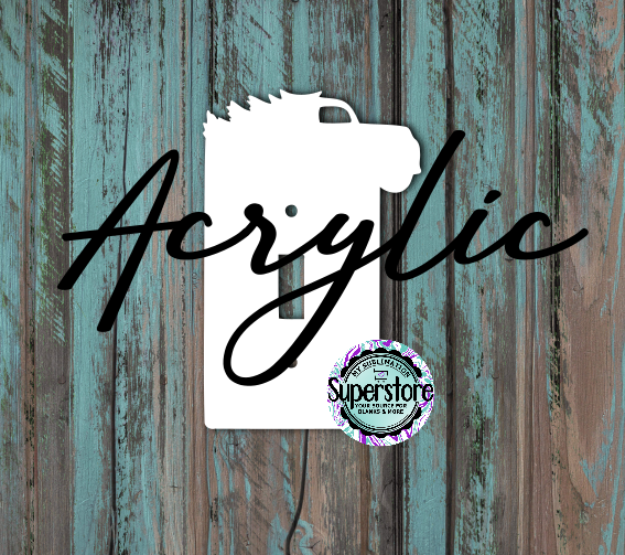 Clear Acrylic - Light Switch Cover - Truck with tree - Sublimation Acrylic