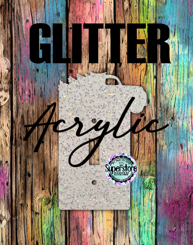 Glitter Acrylic - Light Switch Cover - Truck with tree - Sublimation Acrylic