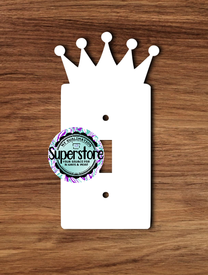 Light Switch Cover - Crown - MDF Sublimation Blank