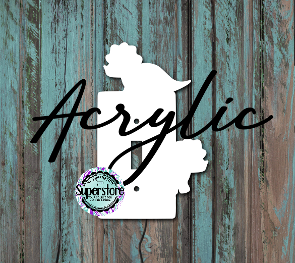 Clear Acrylic - Light Switch Cover - Dinosaur - Sublimation Acrylic