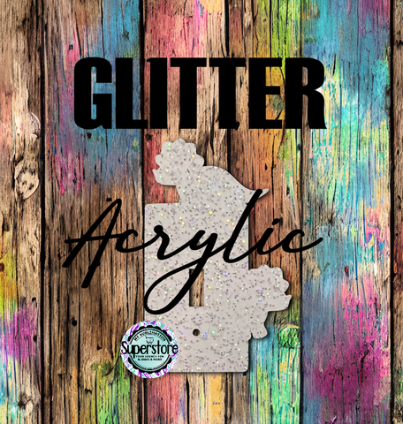 Glitter Acrylic - Light Switch Cover - Dinosaur  - Sublimation Acrylic