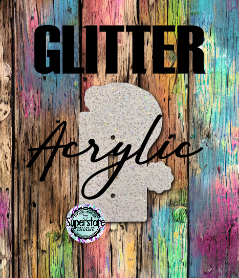 Glitter Acrylic - Light Switch Cover - Santa Hat - Sublimation Acrylic