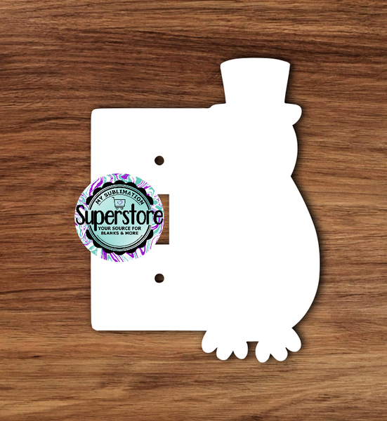 Light Switch Cover - Penguin with hat - MDF Sublimation Blank