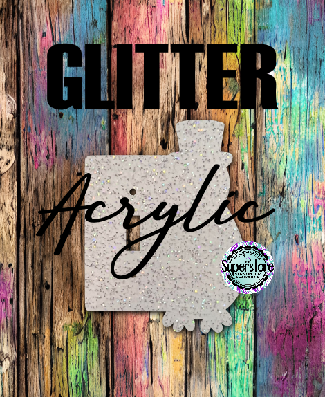 Glitter Acrylic - Light Switch Cover - Pengiun with hat - Sublimation Acrylic