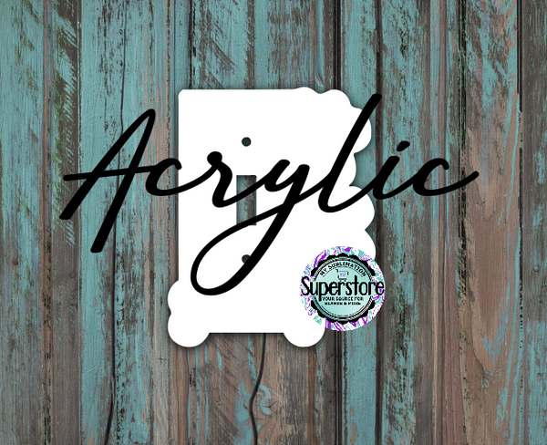 Clear Acrylic - Light Switch Cover - Dog paw bone - Sublimation Acrylic