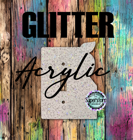 Glitter Acrylic - Light Switch Cover - Teacher  - Sublimation Acrylic