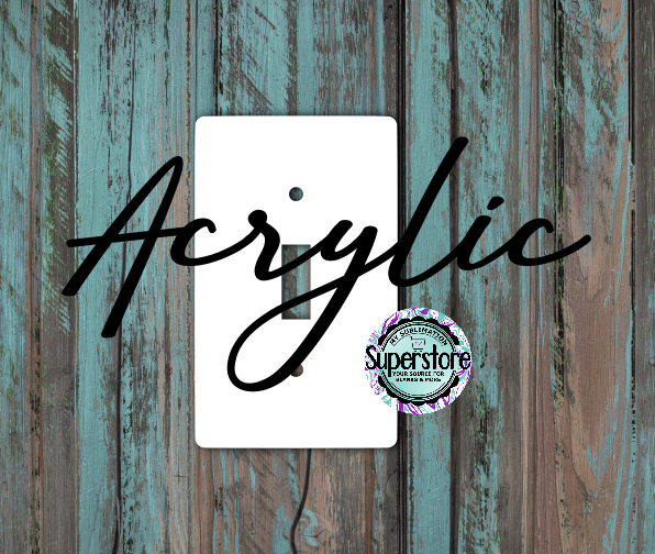 Clear Acrylic - Light Switch Cover - Regular - Sublimation Acrylic
