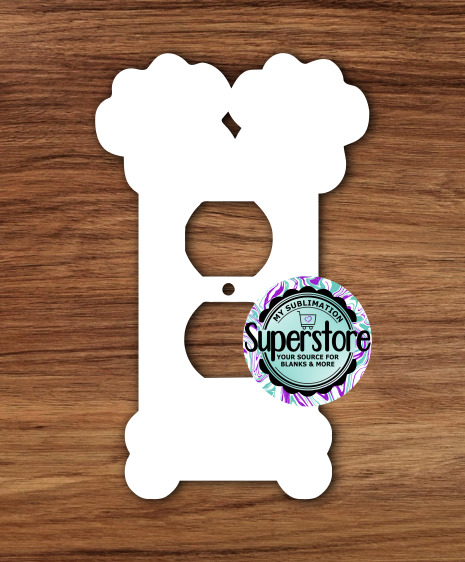 Outlet Cover - Dog Paw With Bone - MDF Sublimation Blank
