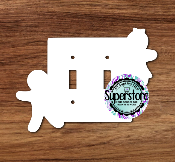 Double Light Switch Cover - Gingerbread - MDF Sublimation Blank