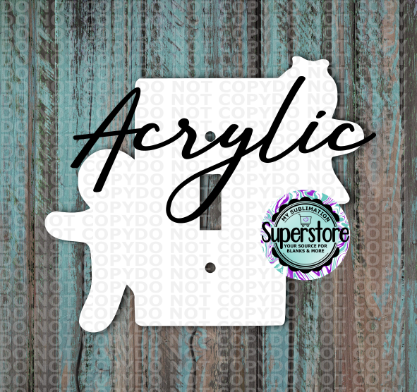 Clear Acrylic - Light Switch Cover - Gingerbread - Sublimation Acrylic