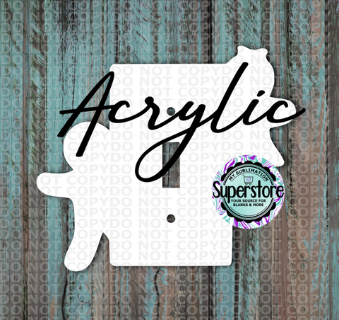 Clear Acrylic - Light Switch Cover - Gingerbread - Sublimation Acrylic