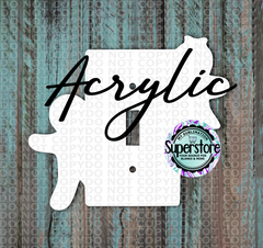 Clear Acrylic - Light Switch Cover - Gingerbread - Sublimation Acrylic
