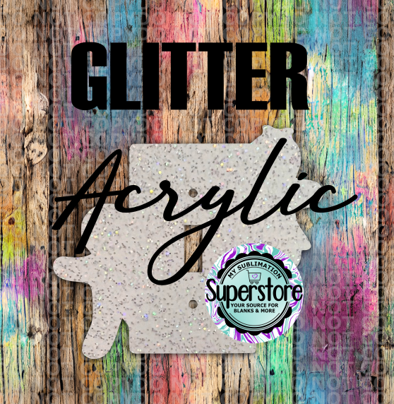 Glitter Acrylic - Light Switch Cover - Gingerbread - Sublimation Acrylic