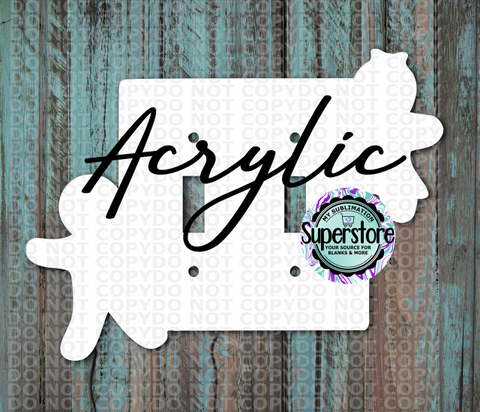 Clear Acrylic - Double Light Switch Cover - Gingerbread - Sublimation Acrylic