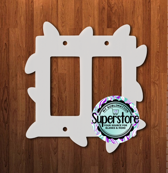 Double Rocker Light Switch Cover - Christmas Lights - MDF Sublimation Blank