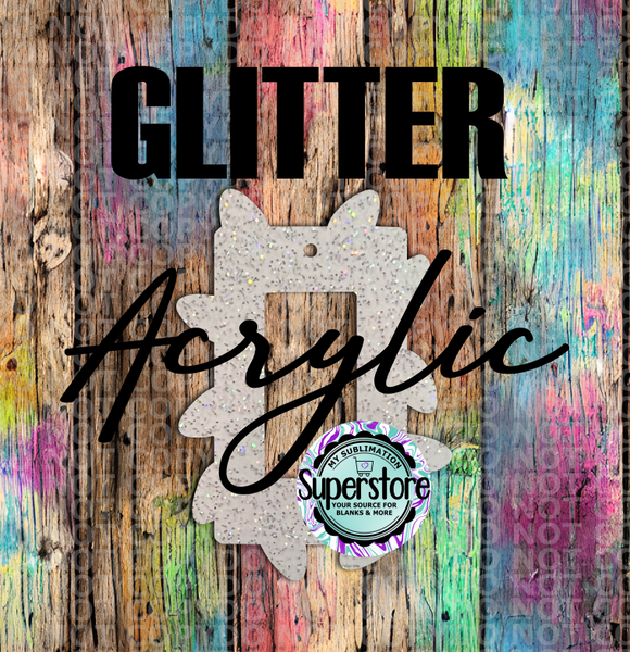 Glitter Acrylic - Rocker Light Switch Cover - Christmas Lights - Sublimation Acrylic